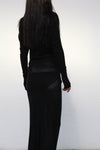 Marc le bihan shoulder lace long -sleeved dress 2864 black